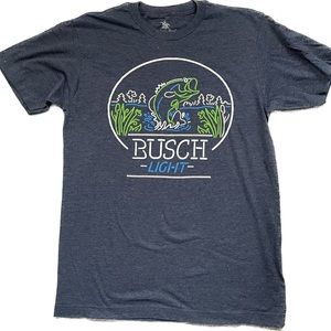 Busch Light, Anheuser-Busch T-shirt, Medium, fish neon light design